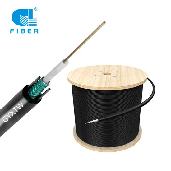 2-12 섬유 Unitube 실외 광섬유 케이블 (GYXTW)